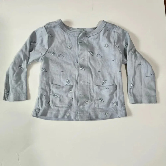 Carters Baby Set of Pants and buttons Shirt Light blue size 6M - Picture 3 of 6